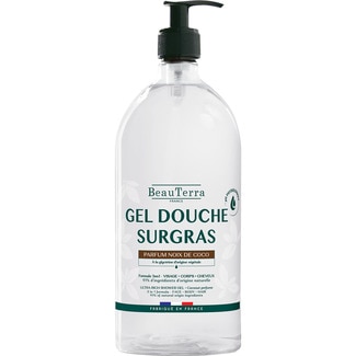 BEAUTERRA gel de ducha enriquecido con extracto de coco suave dosificador 1 l