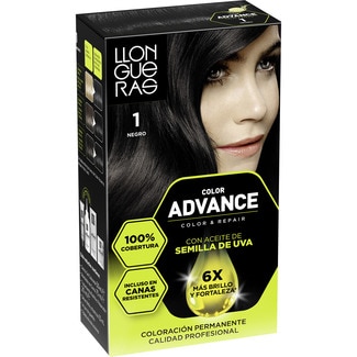 LLONGUERAS tinte Color Advance negro nº1 caja 1 unidad coloración permanente