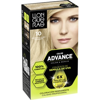 LLONGUERAS tinte Color Advance rubio muy claro aclarante nº 10 caja 1 unidad coloración permanente
