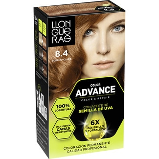 LLONGUERAS tinte Color Advance cobrizo claro nº 8.4 caja 1 unidad coloración permanente