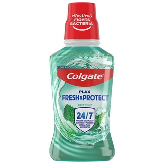COLGATE Plax Fresh Protect Mundwasser milde Pfefferminze 0% Alkohol Flacon 250 ml Schutz vor Zahnbelag + frischer Atem