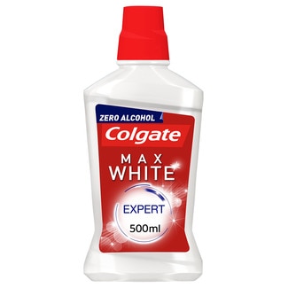 COLGATE MAX WHITE enjuague bucal blaqueador frasco 500 ml
