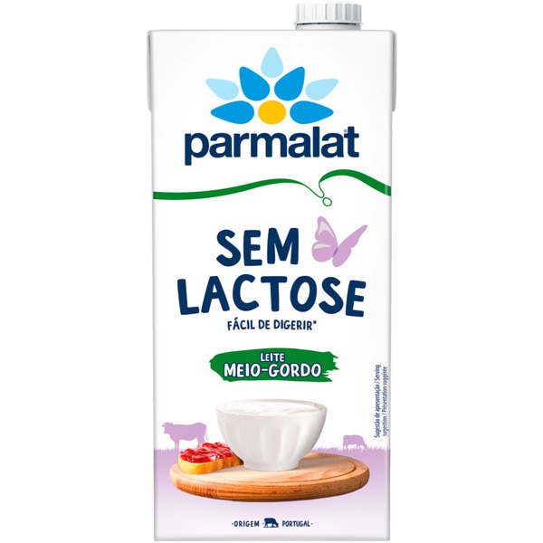 Manhã Levíssima Leite Meio Gordo sem Lactose embalagem 1 L