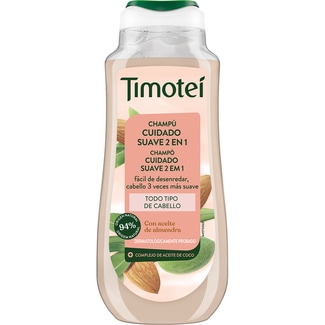 TIMOTEI champú Cuidado Suave 2 en 1 para todo tipo de cabello con aceite de almendra frasco 300 ml