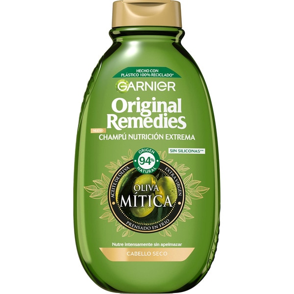 Shampoo Extreme Pflege Oliva Mítica mit kalt gepresstem Olivenöl Extraqualität Flacon 400 ml für trockenes Haar