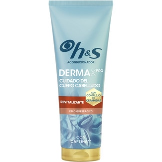 H&S DERMA X PRO acondicionador Revitazante con niacinamida, aloe activo y vitamina E tubo 220 ml para cuero cabelludo seco y cabello frágil