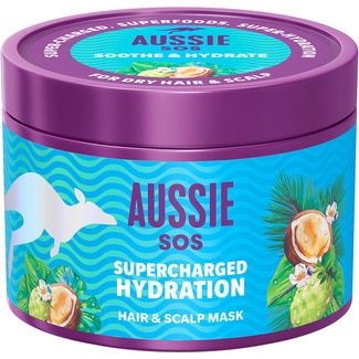 AUSSIE mascarilla de pelo SOS Supercharged Hydration tarro 500 ml