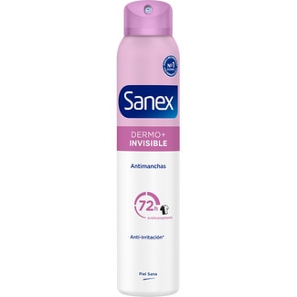 SANEX DERMO Deo Dermo + Invisible gegen Flecken 72h Unisex Spray 200 ml 0% Alkohol
