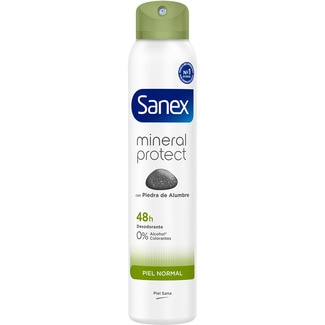 SANEX NATUR PROTECT Deo mit Alaunmineral für normale Haut 0% Alkohol und Farbstoffe 48h unisex Spray 200 ml