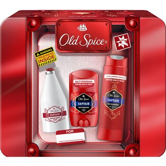 OLD SPICE estuche Xmas Captain con colonia, desodorante en stick y gel
