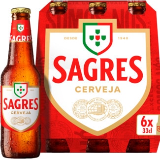Sagres Cerveja Pack 6 garrafa 33 cl