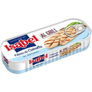 ISABEL filetes de caballa al natural al grill lata 120 g neto escurrido