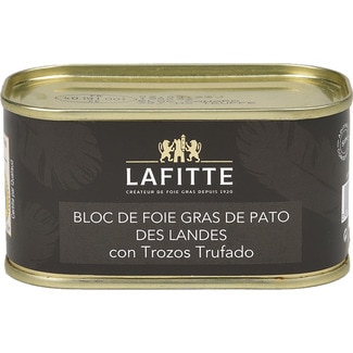 LAFITTE block of truffled duck foie gras tin 130 g