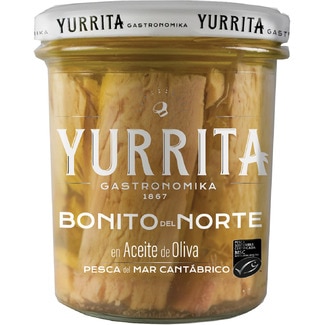 YURRITA bonito del norte en aceite de oliva tarro 225 g neto escurrido