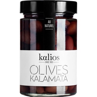 MAISON KALIOS Grecian Peloponnese kalamata olives in brine flask 310 g