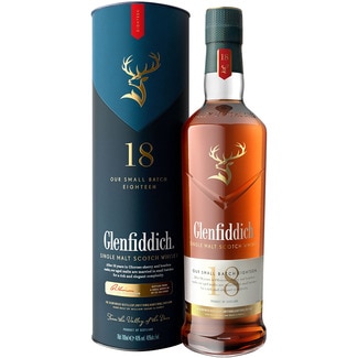 GLENFIDDICH 18 year old Scotch malt whisky bottle 70 cl