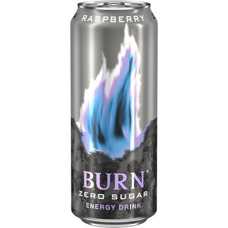 Bebida energética carbonatada Zero azúcar sabor frambuesa con taurina, cafeína y guaraná lata 50 cl - Burn