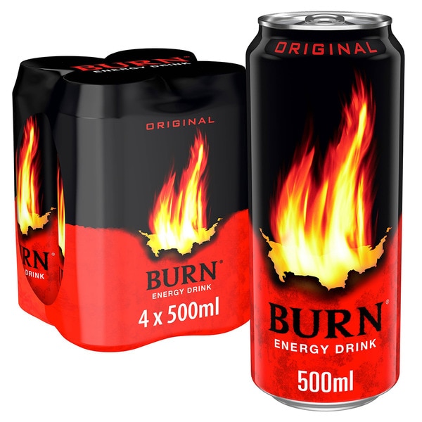 Energydrink mit Kohlensäure Originalgeschmack mit Taurin, Koffein und Guaraná 4er-Pack Dosen 50 cl