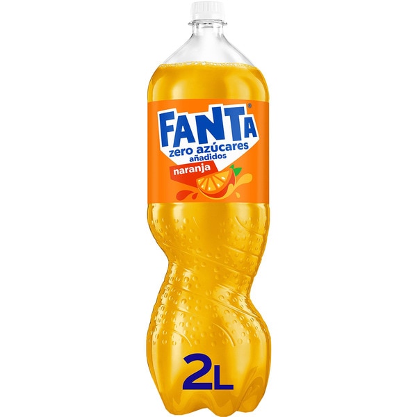 sparkling orange soft drink sugar-free bottle 2 l