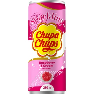 CHUPA CHUPS refresco sabor frambuesa y crema lata 250 cl