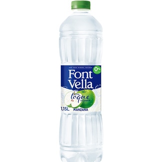 FONT VELLA Natürliches Mineralwasser mit einem Hauch von Apfelgeschmack, zuckerfrei Flasche 1,15 l
