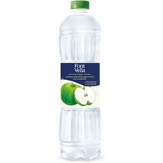 Agua mineral natural con toque de sabor manzana sin azúcar botella 1,15 l - Font Vella
