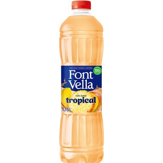 FONT VELLA natürliches Mineralwasser mit tropischem Saft Flasche 1,15 l