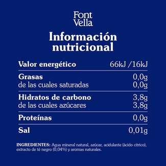Refresco de té sabor melocotón botella 1,15 l - Font Vella