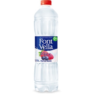 FONT VELLA natürliches Mineralwasser mit einem Hauch rote Beeren 0% Zucker Flasche 1,15 l