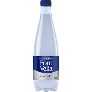 FONT VELLA natürliches Mineralwasser mit Kohlensäure Flasche 50 cl