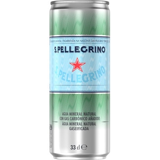 SAN PELLEGRINO natural sparkling mineral water tin 33 cl