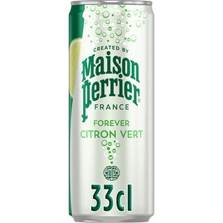 MAISON PERRIER sparkling water with lime flavour, 0% sugar tin 33 cl