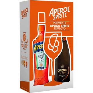APEROL Spritz Aperitif + Schaumwein Cinzano Pro-Spritz 2er-Schuber Flaschen 70 cl