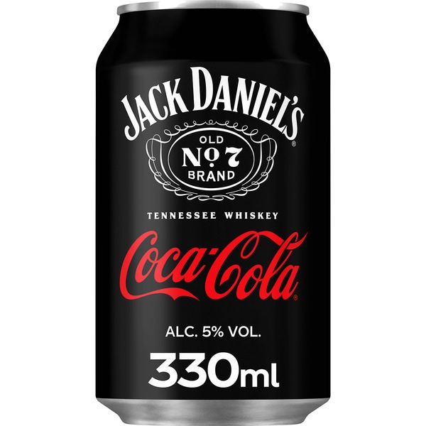 whisky and Coca-Cola mixed drink tin 33 cl
