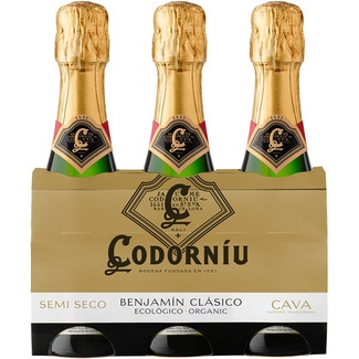 CODORNIU Mini semi-dry cava bottle 3x20 pack case 60 cl