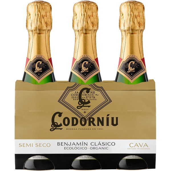 Mini semi-dry cava bottle 3x20 pack case 60 cl