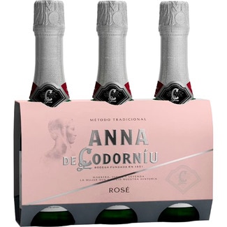 ANNA DE CODORNIU Cava Brut Rosé, Box mit 3 Flaschen Flaschen 20 cl