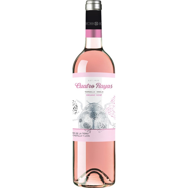 vino rosado ecológico DO Rueda botella 75 cl - Cuatro Rayas