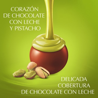 Bombones de chocolate con leche rellenos de pistacho estuche 200 g - Lindt Lindor