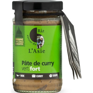 Autour du Riz Pasta de Caril Verde Forte frasco 100 g