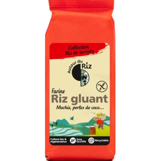 Autour du Riz Farinha de Arroz Glutinosa embalagem 350 g