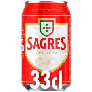Sagres Cerveja lata 33 cl