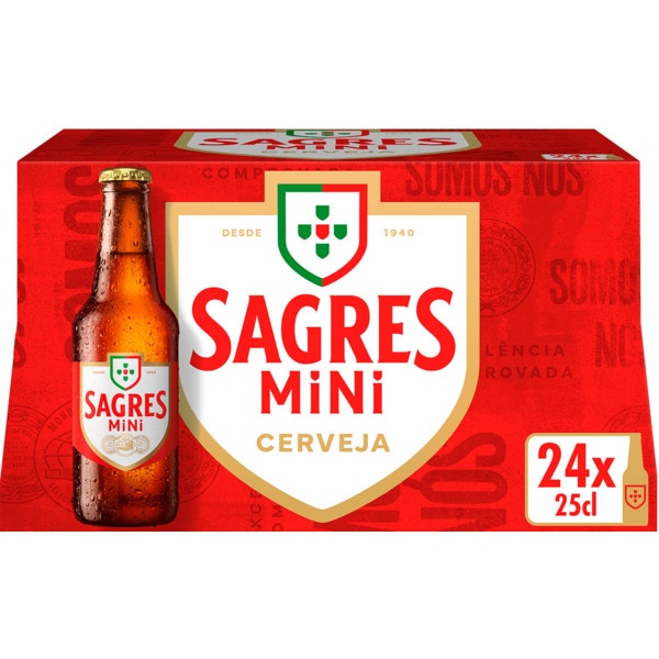 Cerveja Mini Pack 24 unidades embalagem 25 cl
