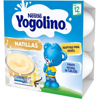 Natillas sin gluten desde 12 meses pack 4 tarrinas 100 g - Nestle Yogolino