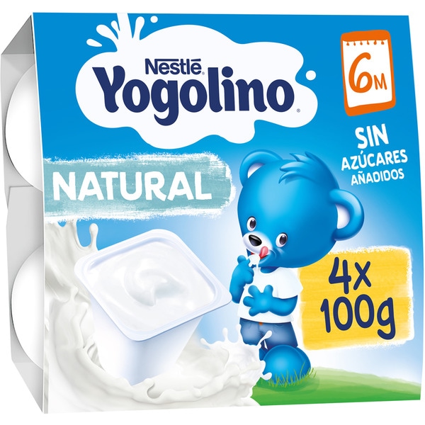 Plain dairy dessert, gluten-free, no added sugar ages 6+ months 4-pack tubs 100 g