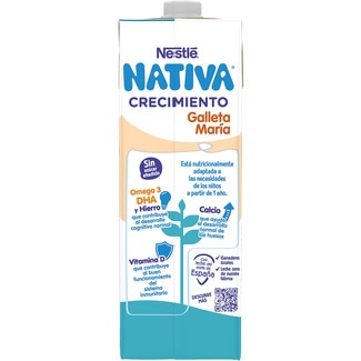 Crecimiento 3 preparado lácteo infantil con galleta María de 12 a 36 meses brik 1 l sin aceite de palma - Nestle Nativa