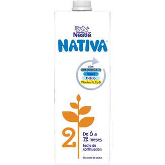 NESTLE NATIVA 2 leche de continuación de 6 a 12 meses sin aceite de palma brik 1 l
