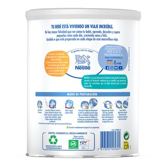 Leche para lactantes desde el primer día sin aceite de palma lata 800 g - Nestle Nativa