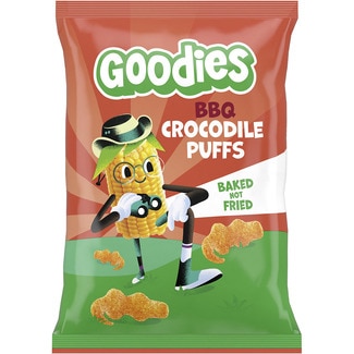 Snacks BBQ Crocodile Puffs bolsa 30 g - Goodies