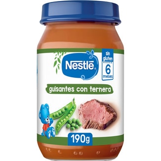 NESTLE jar of peas with beef gluten-free ages 6+ months container 190 g
